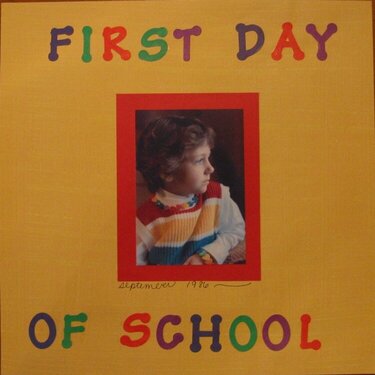 First Day of School 1