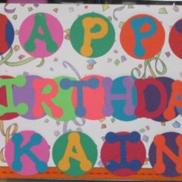 Kain 3rd Birthday card