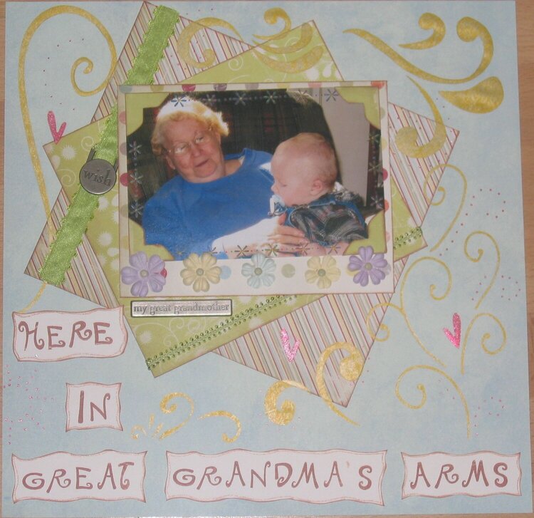 In great grandma&#039;s arms