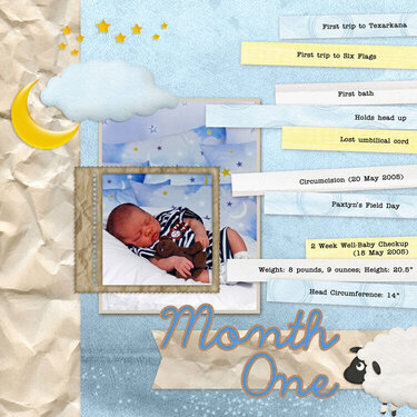 Ashton Baby Book 2005: Month One, Page 1