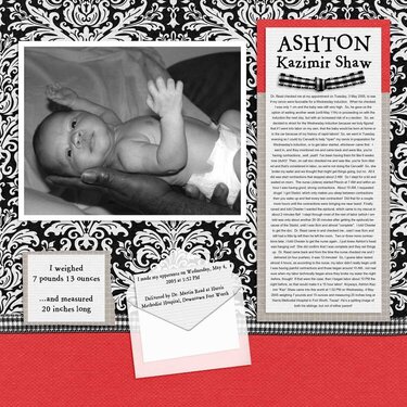 Ashton Baby Book 2005: Birth Details
