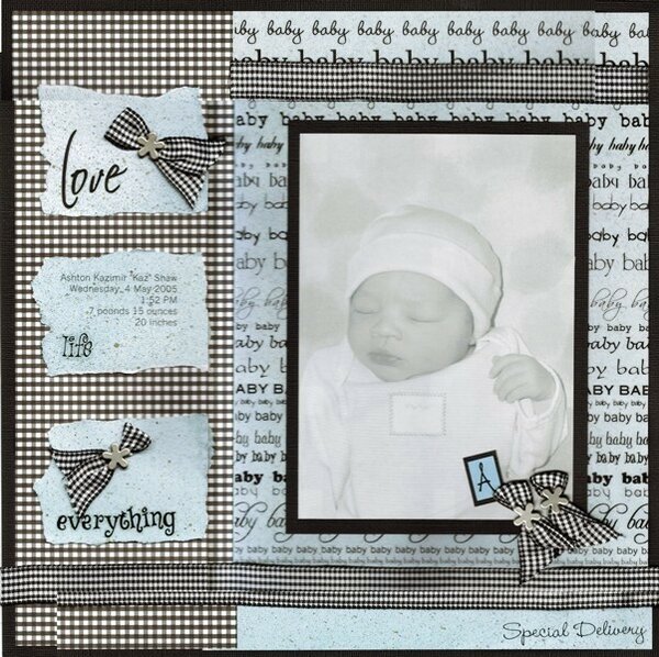 Project Scraplift : Ashton Baby Book, Title Page