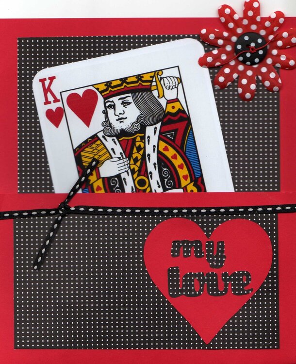 Mens Valentine card - closed view