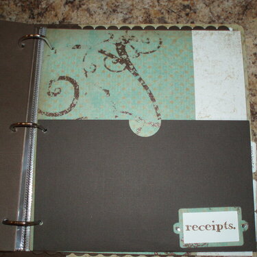 receipts pocket and 4th tab - household organizer