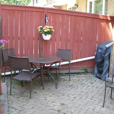 Table and BBQ area