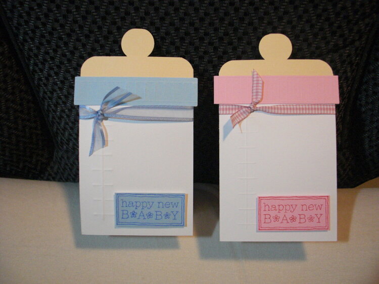 Baby Bottle Cards