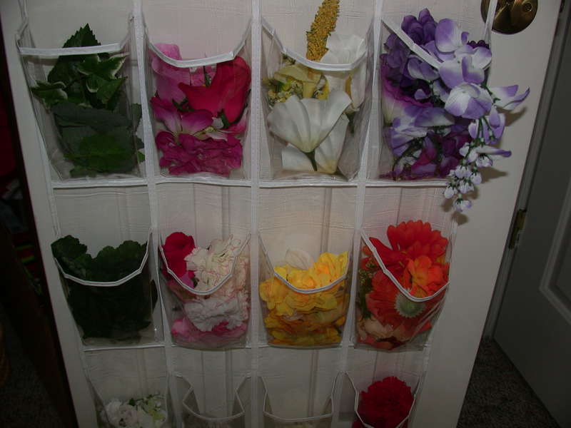 Flower storage Closeup view