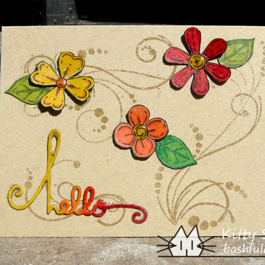 Prismacolor flowers on Kraft