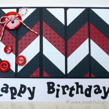 Chevron birthday card