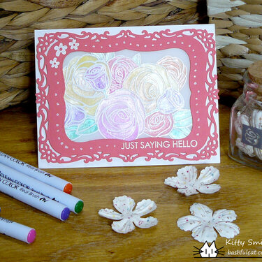 Sparkly roses on vellum