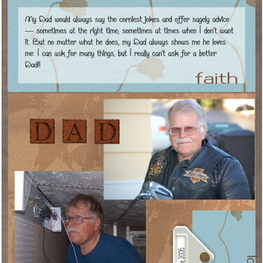 Dad Page for Fathers Day Scrapbook