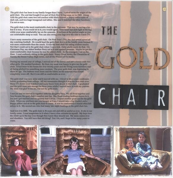The Gold Chair  **PKPT entry**