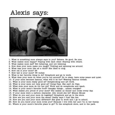 Alexis Says: