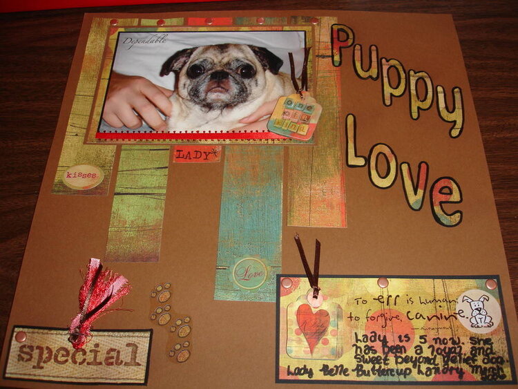 Puppy Love- May Mini Sketch Challenge and May Keyword Challenge
