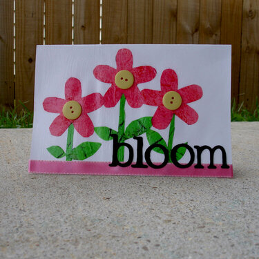 Tissue Paper (Eric Carle Technique) Bloom Card