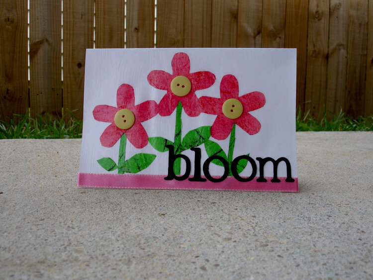 Tissue Paper (Eric Carle Technique) Bloom Card