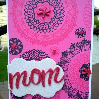 Mother&#039;s Day doily card