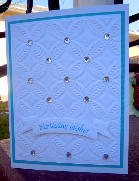Embossed birthday wishes