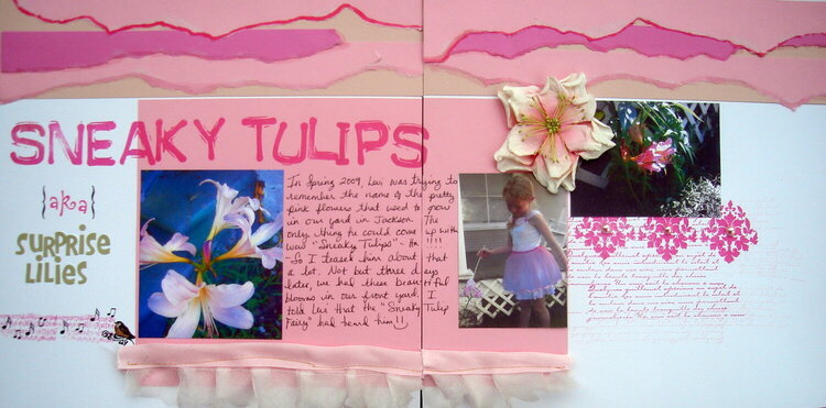 Sneaky Tulips Double layout
