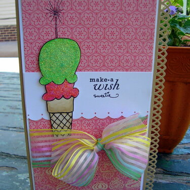 Make A Wish Ice Cream card