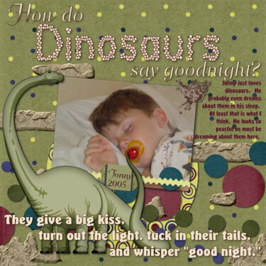 How do Dinosaurs Say Goodnight?