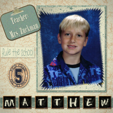 Matthew&#039;s School Picture 2006-2007