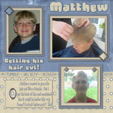 Matthew-getting his hair cut