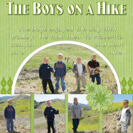 The boys on a hike