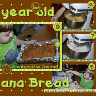 how a three year old makes banana bread pg 2