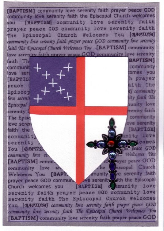Adult Episcopal Baptism Card