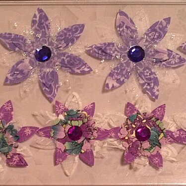 Cloth flowers---purple