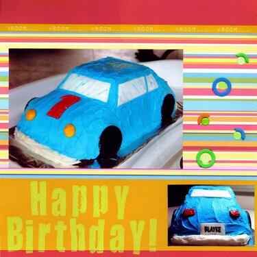 vroom vroom bday cake