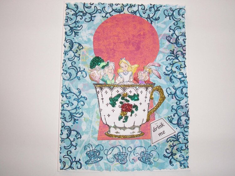 Alice in wonderland tea party card