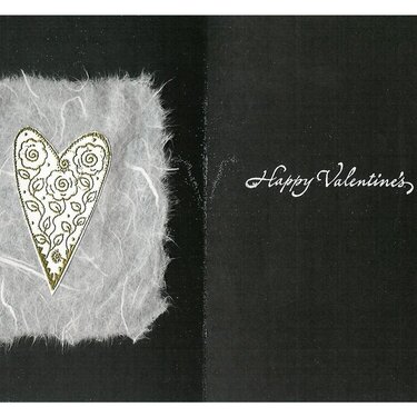 Inside Feather Valentine Card