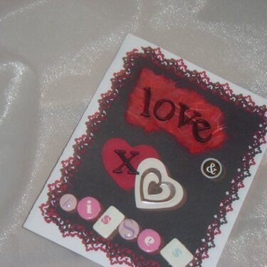 Love and Kisses valentine Card