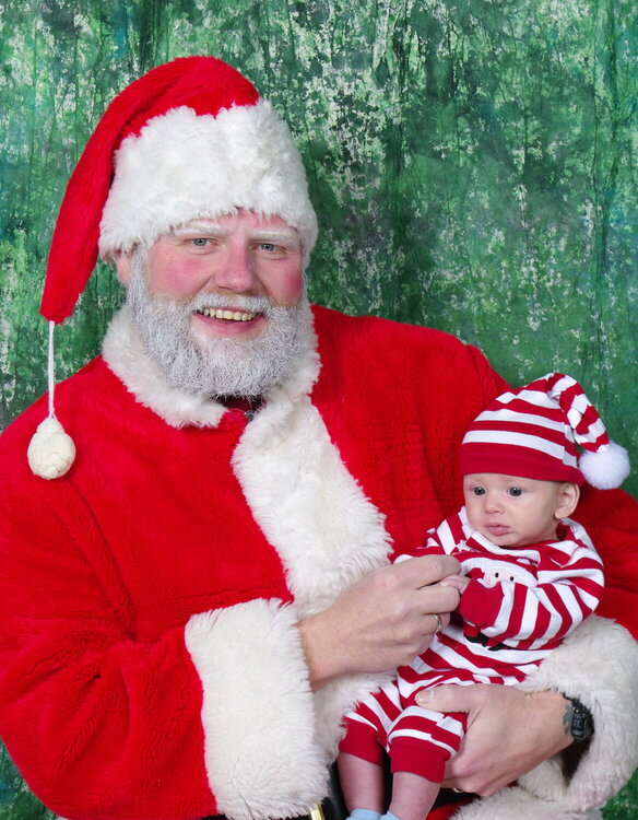 Little Seth with Santa