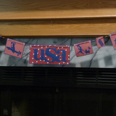 4th of July banner for fireplace