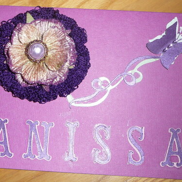 Anissa&#039;s crocheted flower &amp; rose with butterfly card