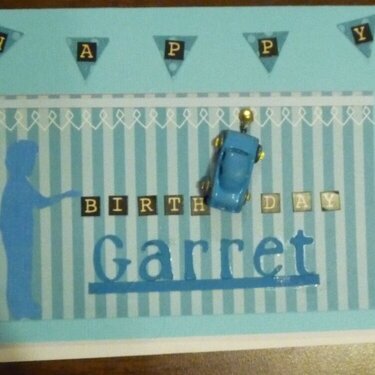 Birthday card for grandson Garret