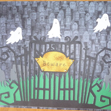 Graveyard with Ghosts Wrought Iron Gate