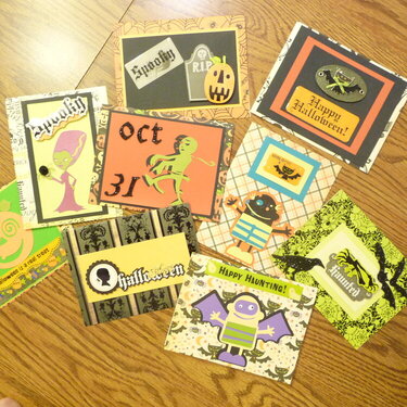 Halloween cards for the grandchildren 2011