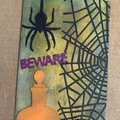 Halloween card tag