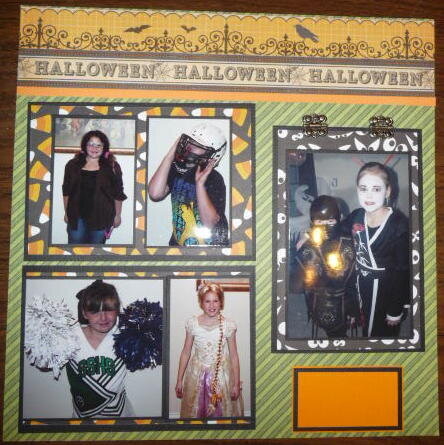 Hinged Halloween page layout