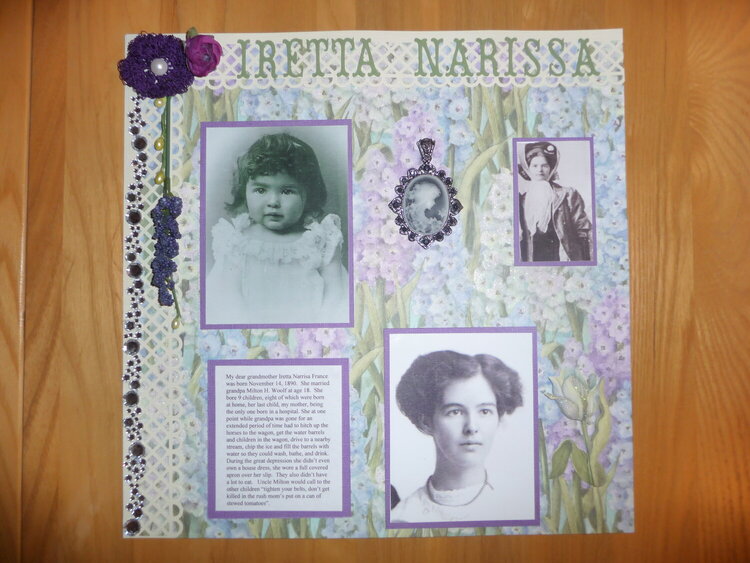 tribute to Iretta Narissa France Woolf