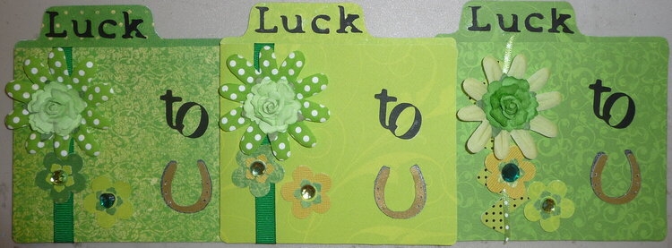 Luck to U St. Patricks Day flower cards 2013