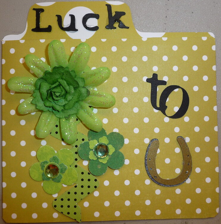 Luck to U St. Patricks Day card