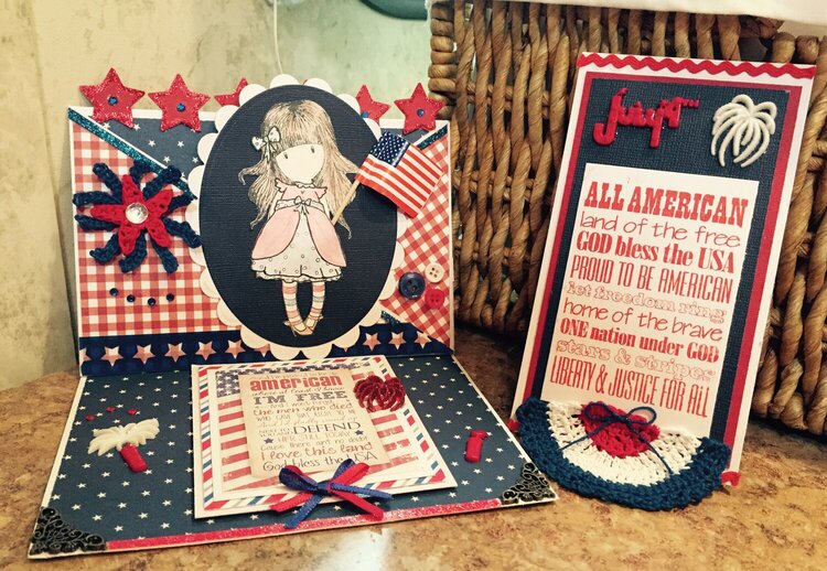 4th of July Easel card &amp; bookmark