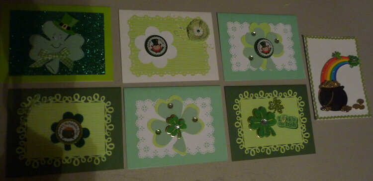 St. Patty&#039;s day cards for the grandkids set 2