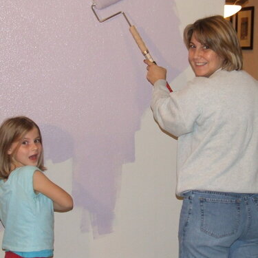 The color goes on the wall.