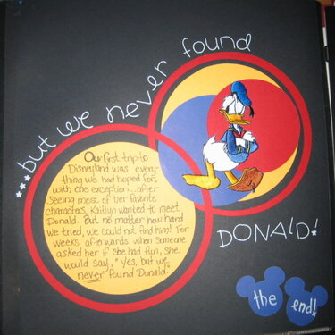 But we never found Donald